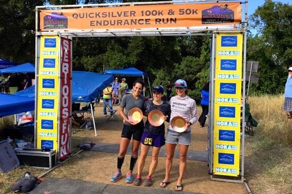 Women's podium - 2016 Quicksilver 100k