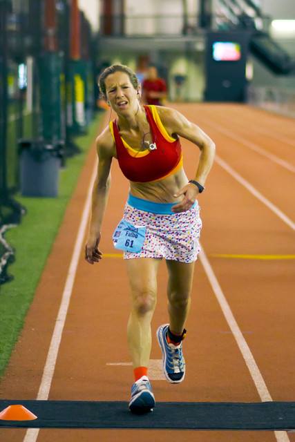 Traci Falbo demonstrating grits, guts and determination at the Dome. Photo by Jeffrey Genova.